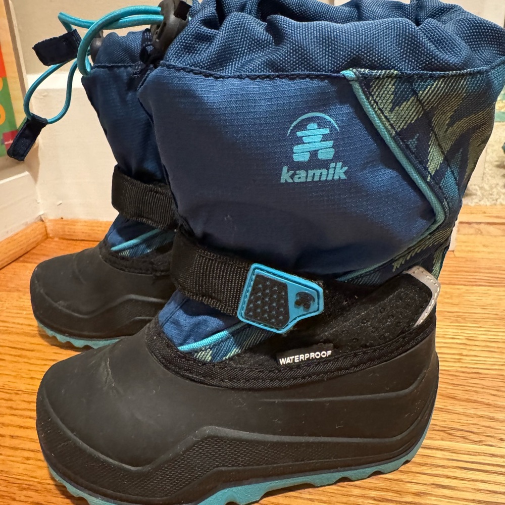Kamik Kids Blue and Black Waterproof Boots
